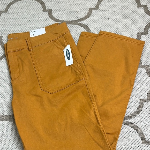 Old Navy Pixie Ankle Chino utility tobacco leaf pants - Picture 1 of 15